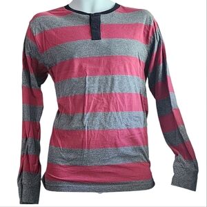 Striped Red and Gray Men's Shirt